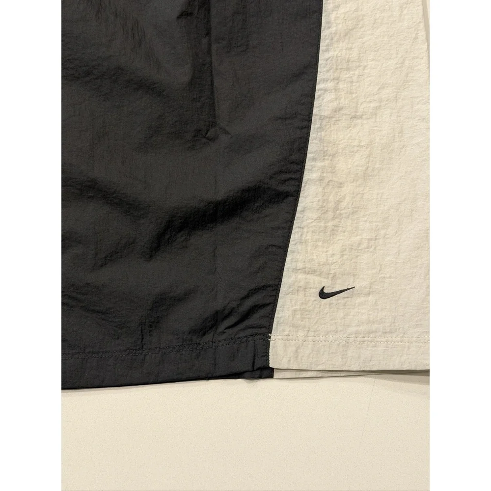 Nike Tech Oversized Woven Shirt IF8328-010 Mens Large Black White Jacket NWT